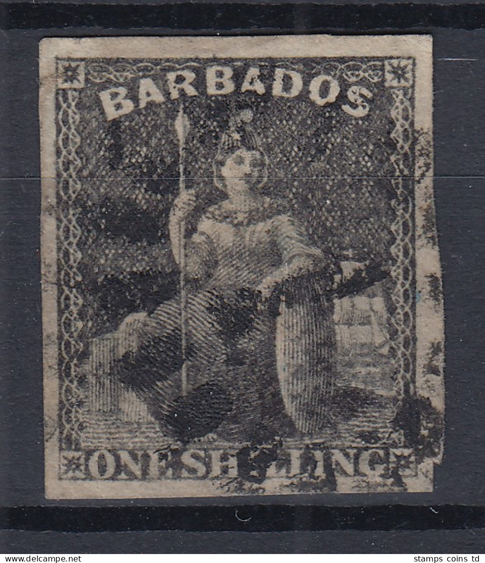 Barbados 1858 Sitzende Britannia Mi.-Nr. 5 Sauber Gebraucht - Barbados (1966-...)