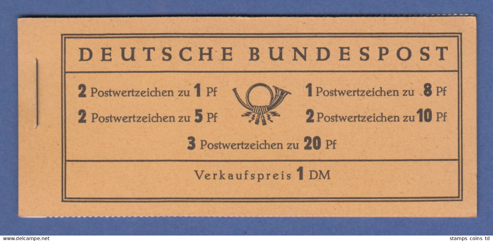 Bundesrepublik Heuss Markenheftchen Mi.-Nr. MH 4 Y II Postfrisch **  - 1951-1970