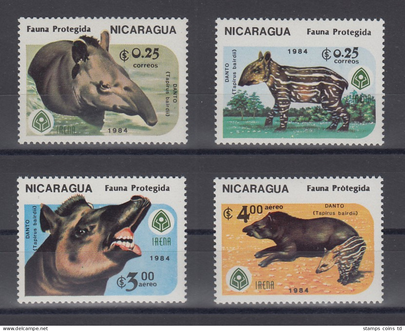 Nicaragua 1984  GeschützteTiere Mi.-Nr. 2549-2552 Kpl. Satz 4 Werte ** - Nicaragua