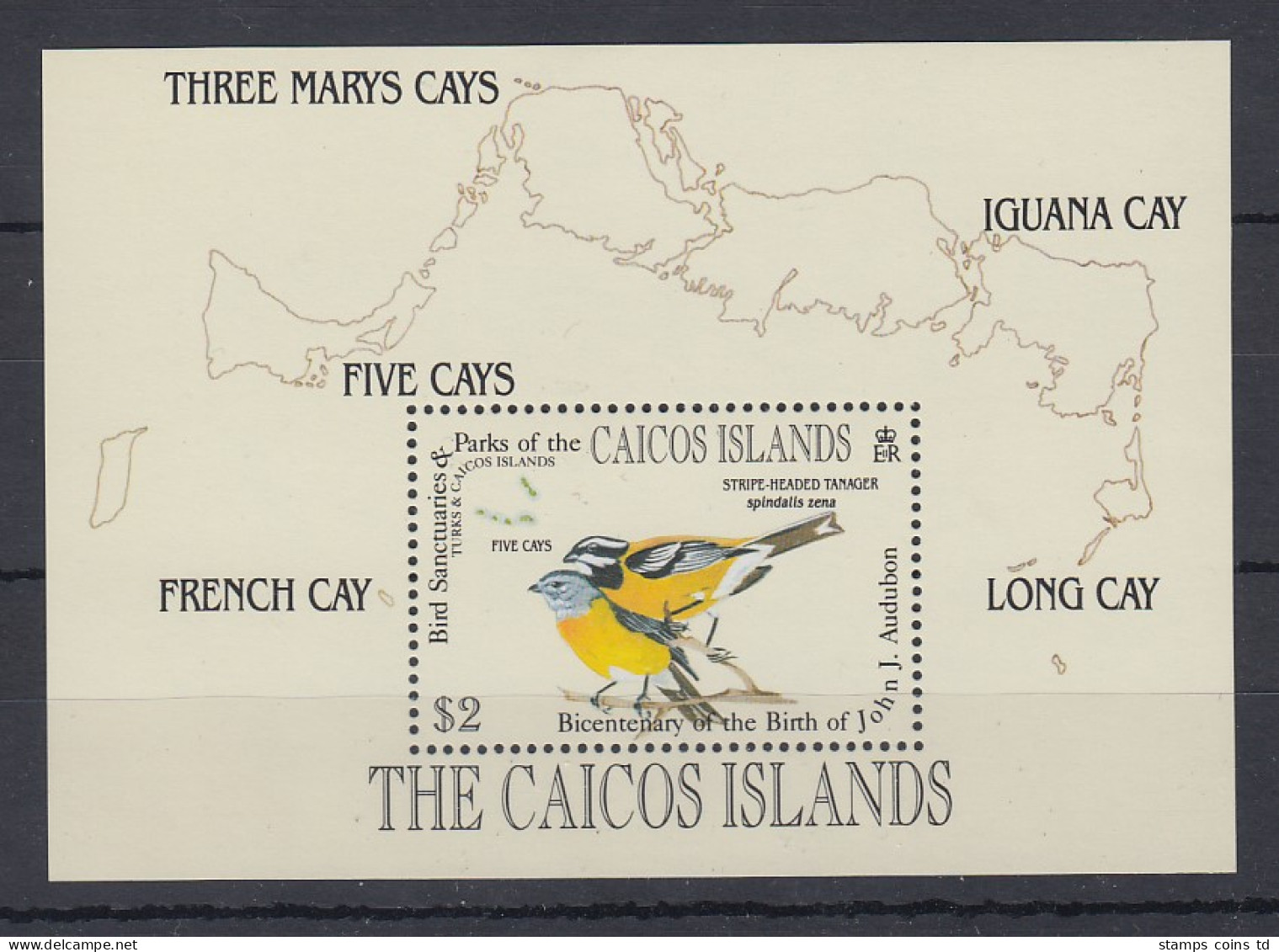 Turks & Caicos Mi.-Nr. Block ? Postfrisch ** / MNH Vögel - Turks & Caicos