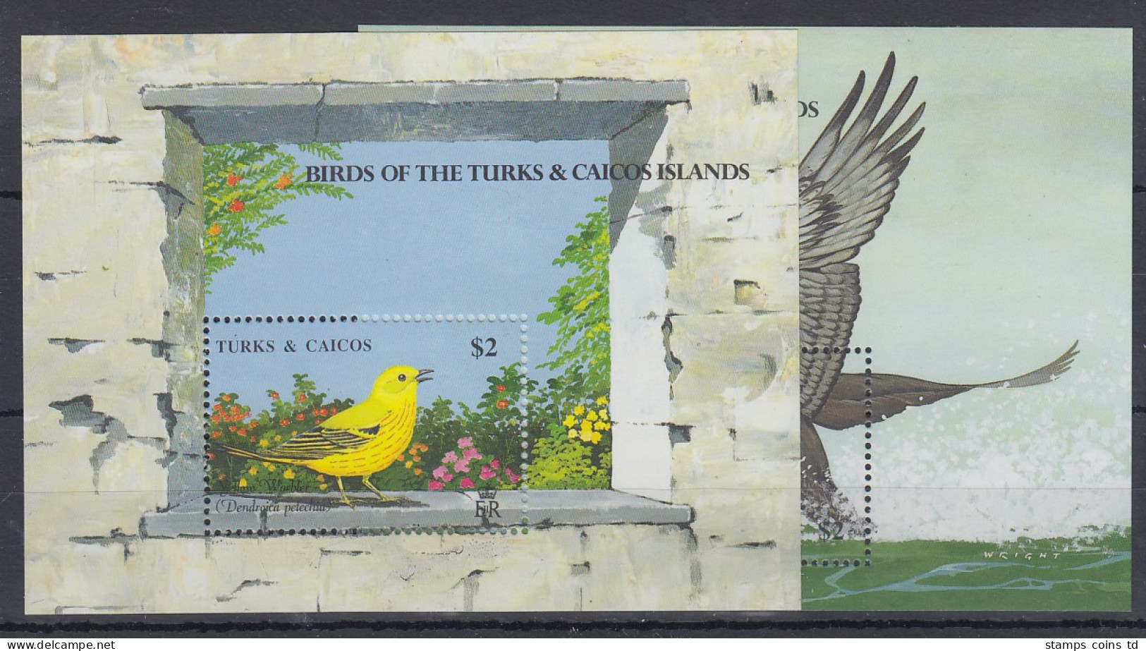Turks & Caicos Mi.-Nr. Block 83-84 Postfrisch ** / MNH Vögel - Turks & Caicos