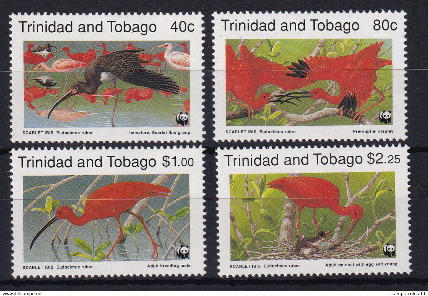 Trinidad & Tobago 1990 Mi.-Nr. 596 - 599 Postfrisch ** / MNH Rotsichler - Trinité & Tobago (1962-...)