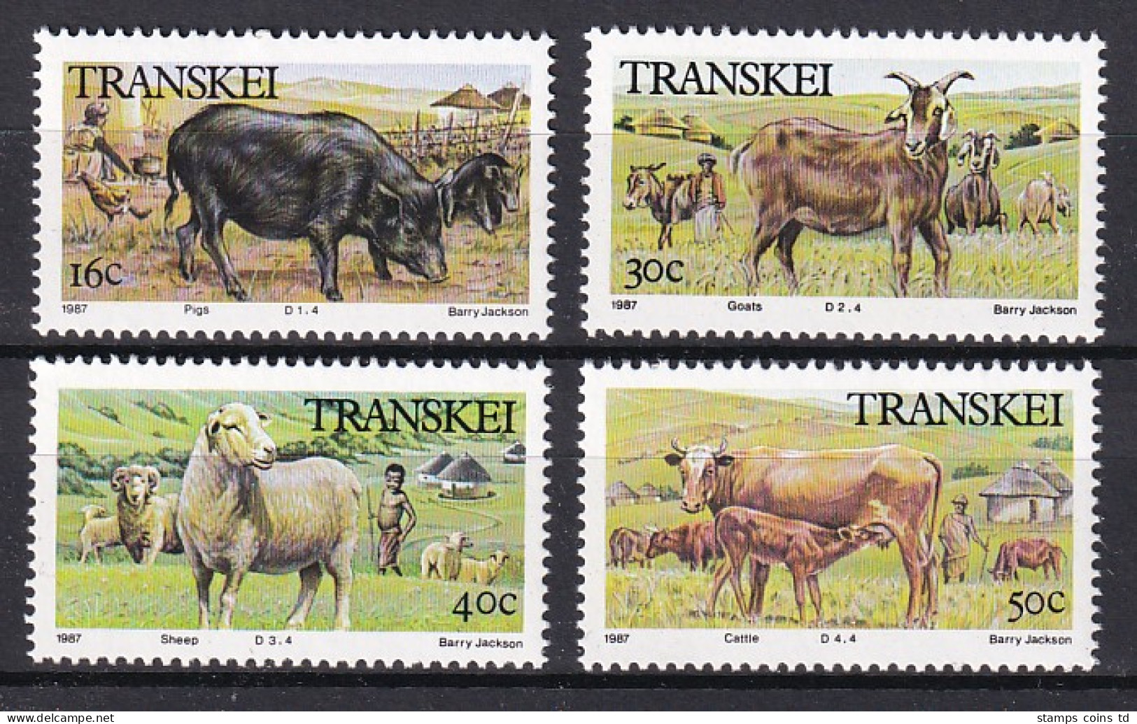 Transkei 1987 Mi.-Nr. 210-213 Postfrisch ** / MNH Landwirtschaftliche Nutztiere - Transkei