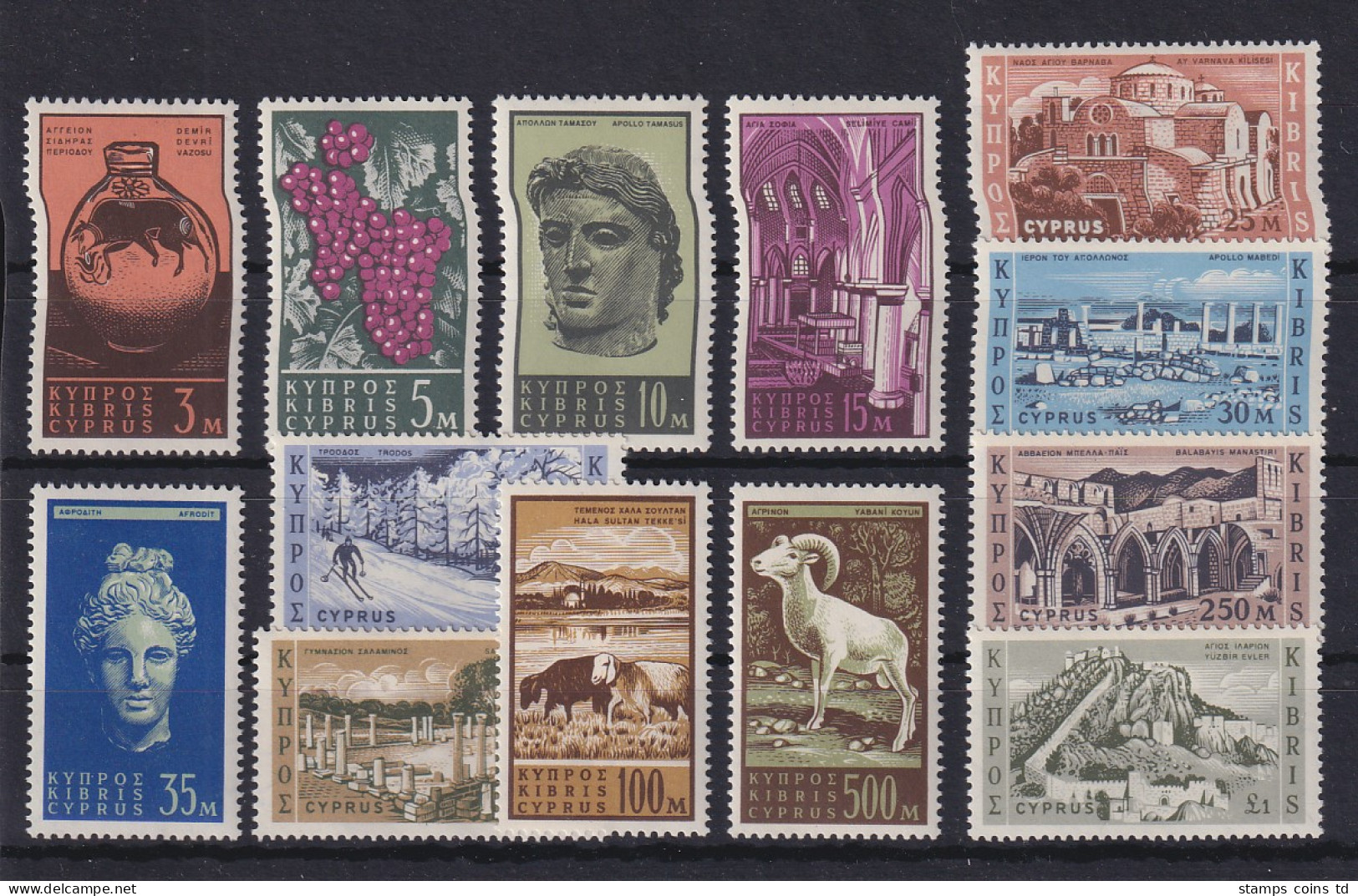 Zypern Republik 1963 Freimarken Fremdenverkehr Mi.-Nr. 202-214 Kpl. **  - Sonstige & Ohne Zuordnung