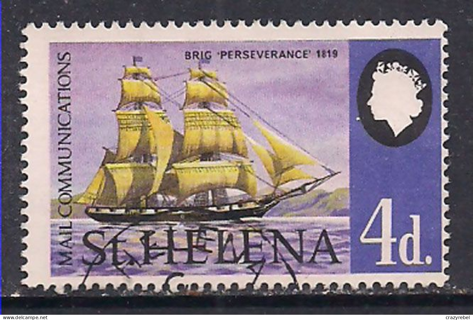 St Helena 1969 QE2 4d Ships SG 241 Used ( F1179 ) - Saint Helena Island