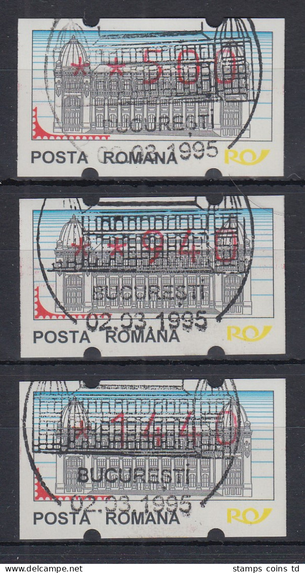 Rumänien 3 ATM 500,940,1440 Mit ET-Sonder-O  - Timbres De Distributeurs [ATM]