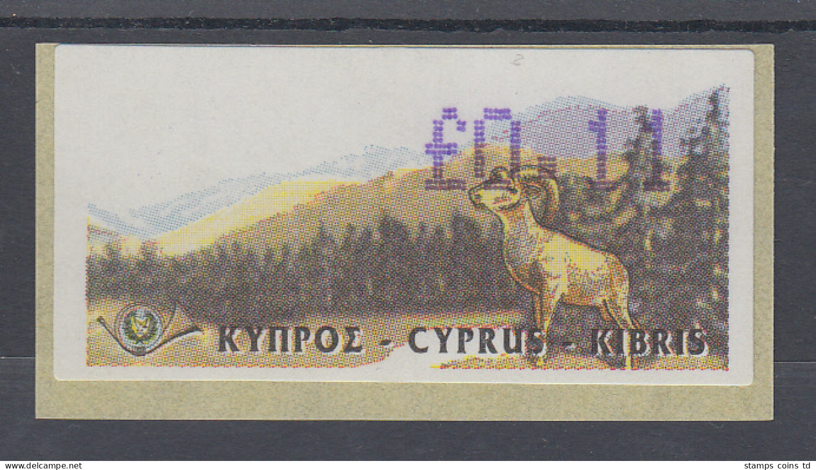 Zypern Amiel-ATM Ausgabe 1999, Mi.-Nr. 2 In Wertstufe L 0,14 ** - Autres & Non Classés