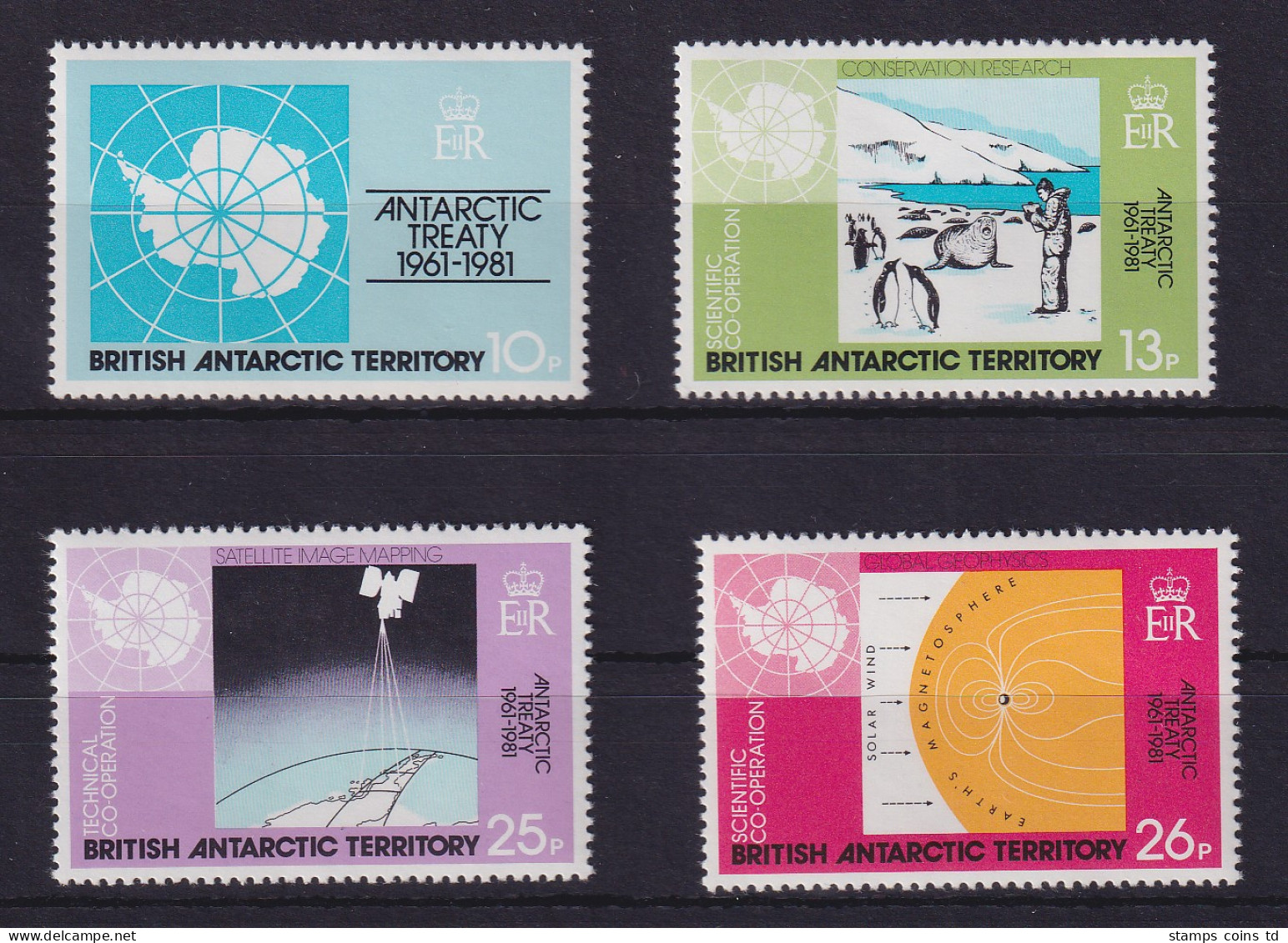 Britische Antarktis 1981 Antarktisvertrag Mi.-Nr. 84-87 Postfrisch ** - Andere & Zonder Classificatie