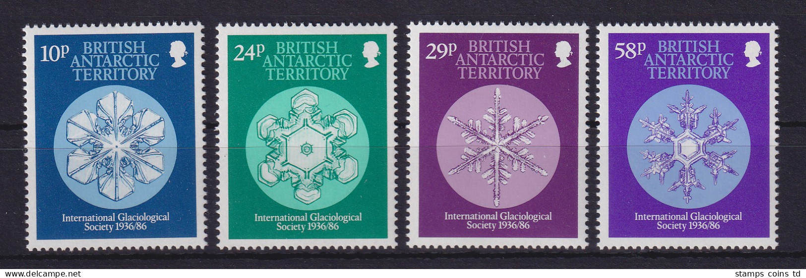 Britische Antarktis 1986 Schneekristalle Mi.-Nr. 136-139 Postfrisch ** - Andere & Zonder Classificatie