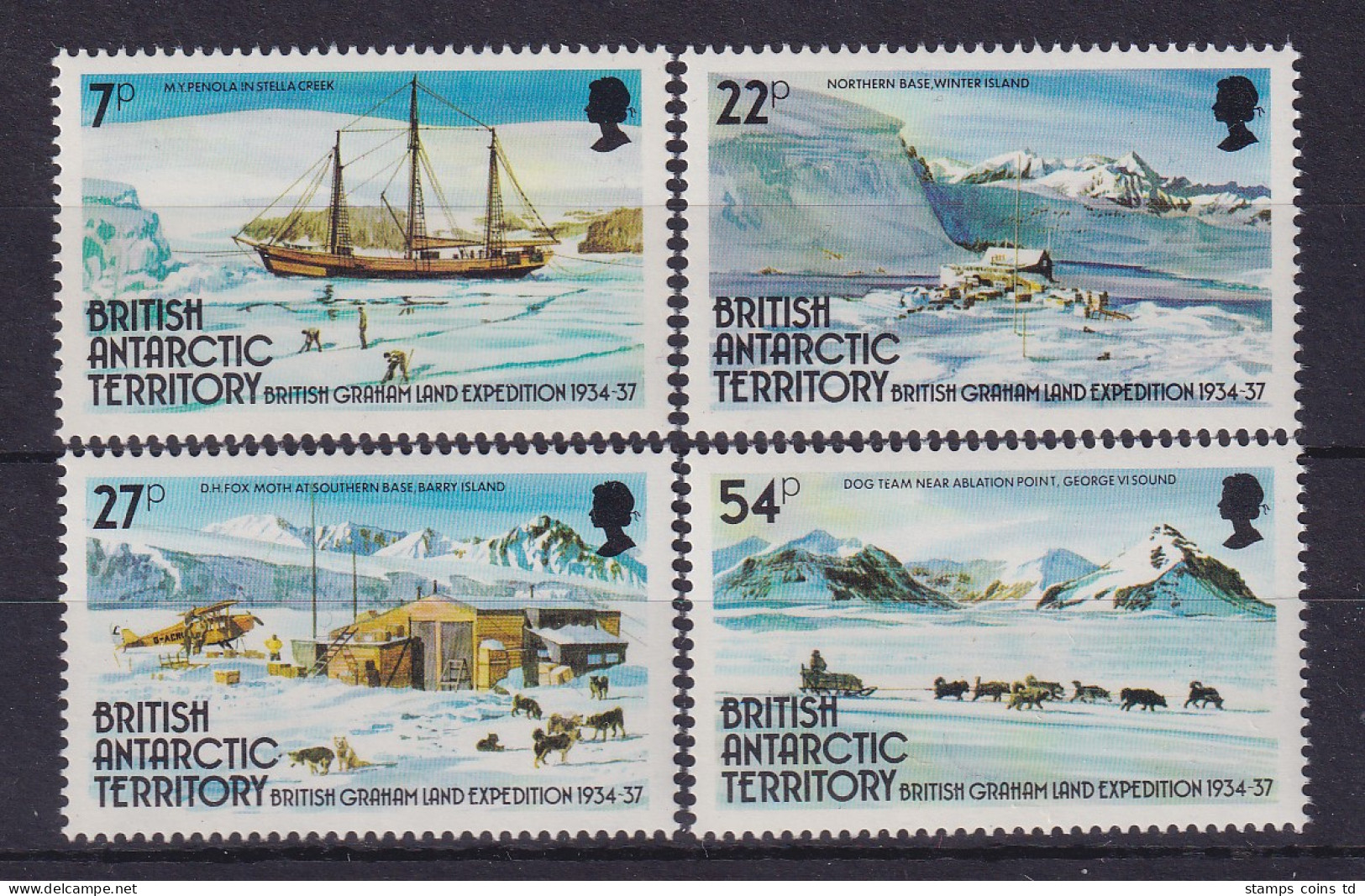 Britische Antarktis 1985 Expedition Nach Graham-Land Mi.-Nr. 124-127 ** - Andere & Zonder Classificatie