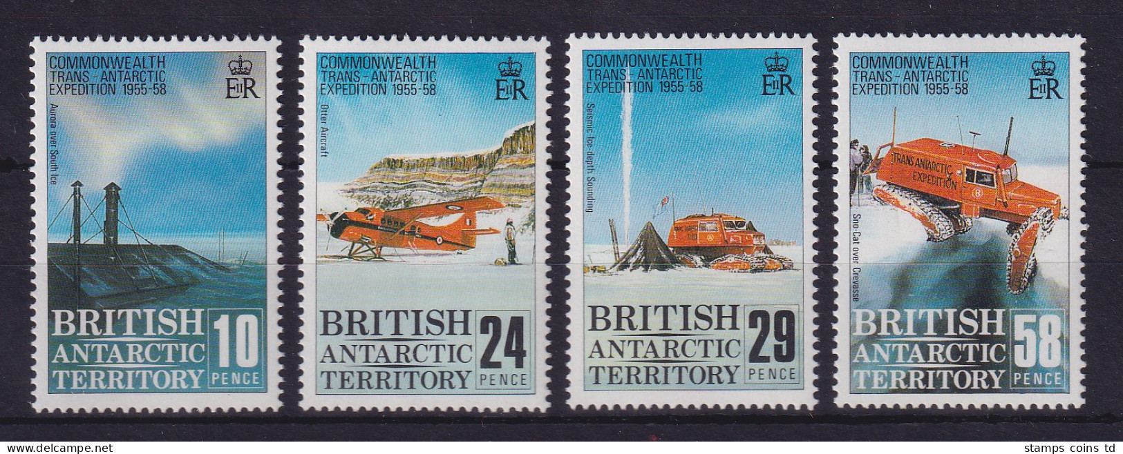 Britische Antarktis 1988 Transantarktis-Expedition Mi.-Nr. 148-151 Postfrisch ** - Autres & Non Classés