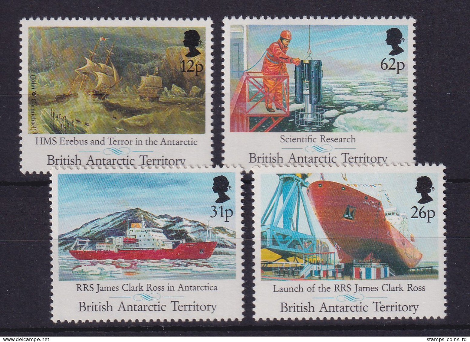 Britische Antarktis 1991 Schiff James Clark Ross Mi.-Nr. 185-188 Postfrisch ** - Sonstige & Ohne Zuordnung