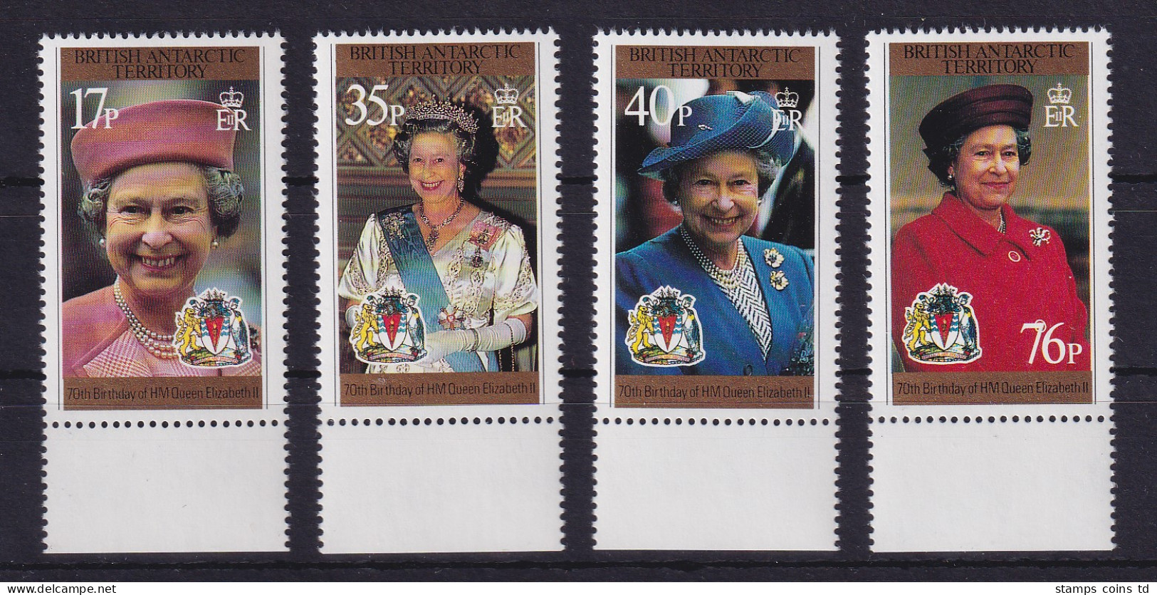 Britische Antarktis 1996 Queen Elisabeth II. Mi.-Nr. 255-258 Postfrisch ** - Altri & Non Classificati