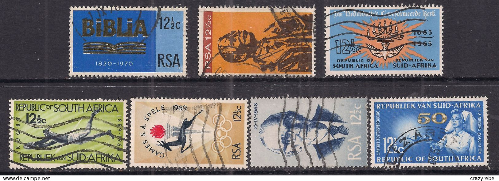 South Africa 1960-64 QE2 Selection 7 Stamps  Used ( K971 ) - Oblitérés
