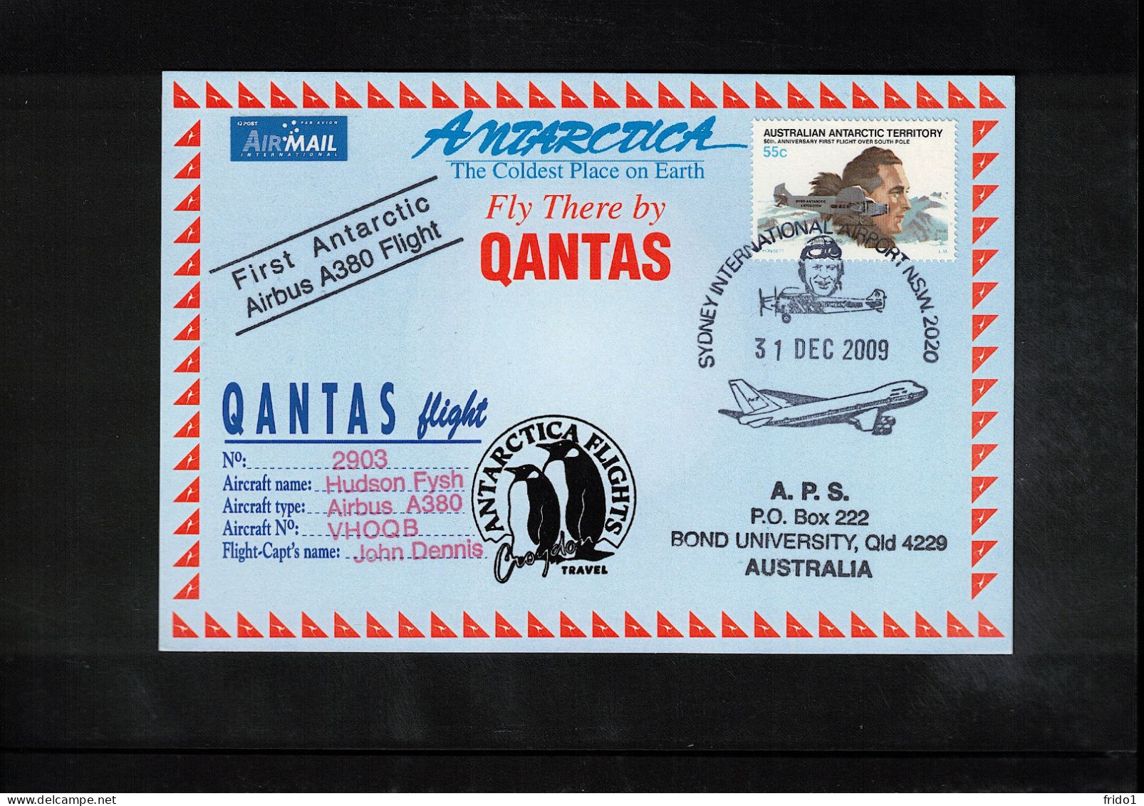 AAT 2009 Antarctica - Quantas Antarctica Flight - First Antarctica Airbus A380 Flight - Vols Polaires