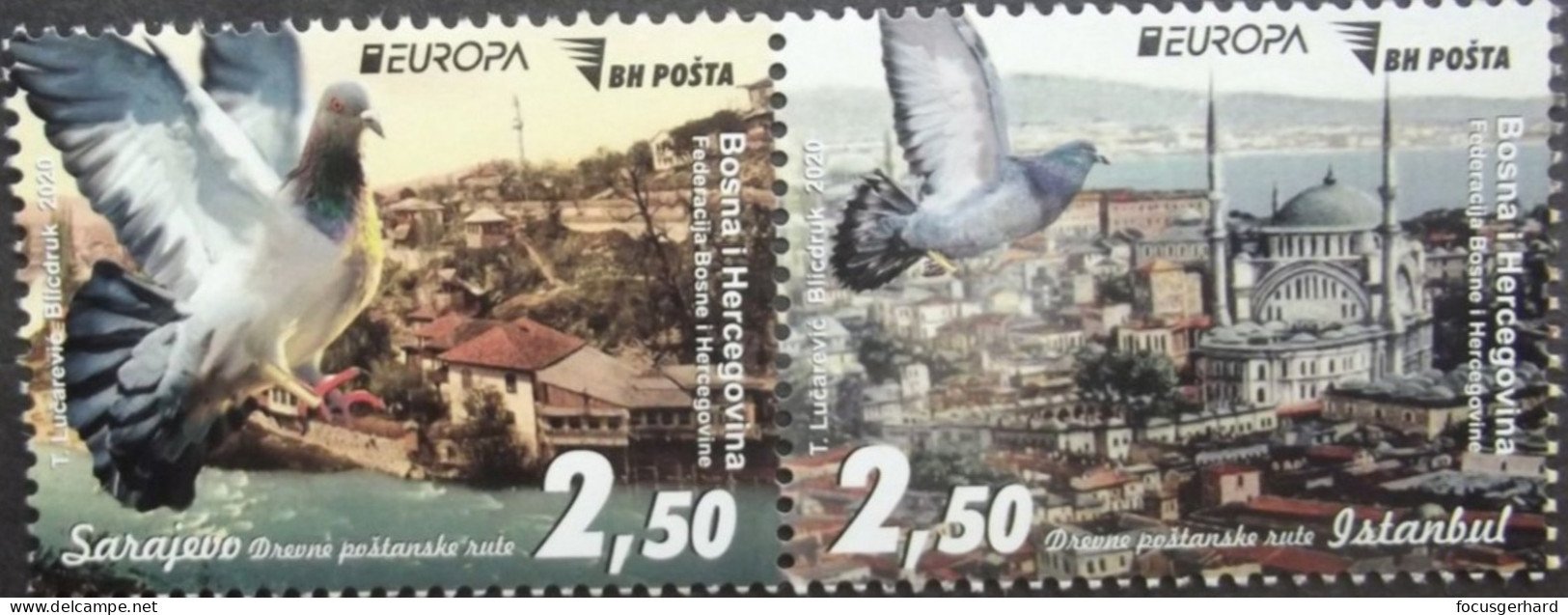 Bosnien     Europa Cept   Alte Postwege   2020    ** - 2020