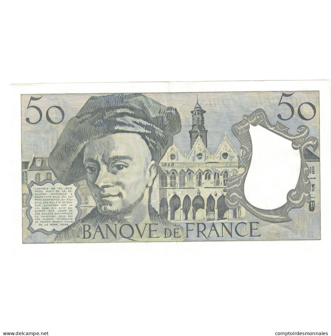 France, 50 Francs, Quentin De La Tour, 1982, U.28, SPL, Fayette:67.8, KM:152b - 50 F 1976-1992 ''Quentin De La Tour''