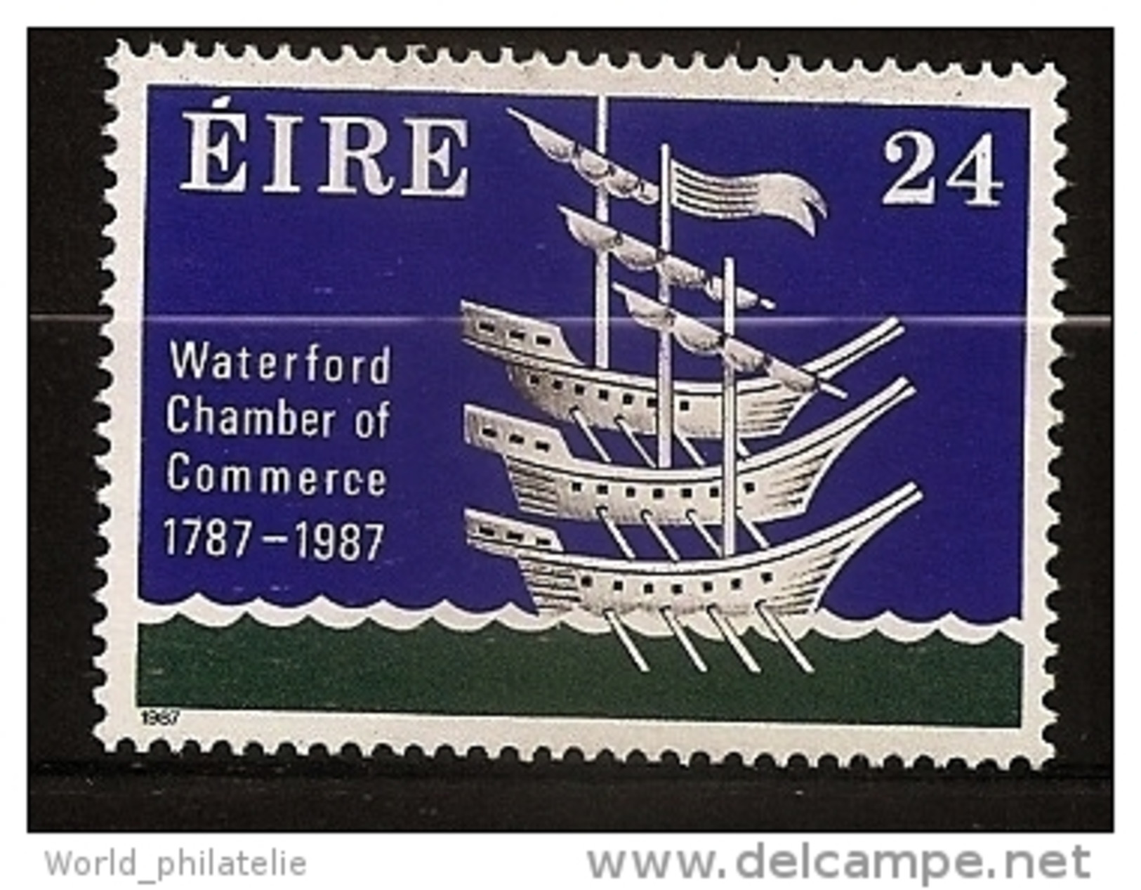 Irlande Eire 1987 N° 622 ** Economie, Chambre De Commerce, Waterford, Blason, Bateau, Voilier, Mats, Rames, Travail - Unused Stamps