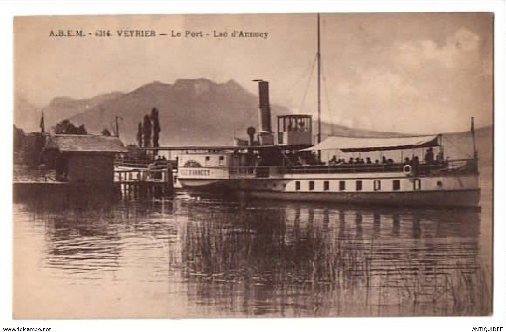 VEYRIER - Le Port - LAC D' ANNECY  - Bateau "VILLE D'ANNECY" - - Veyrier