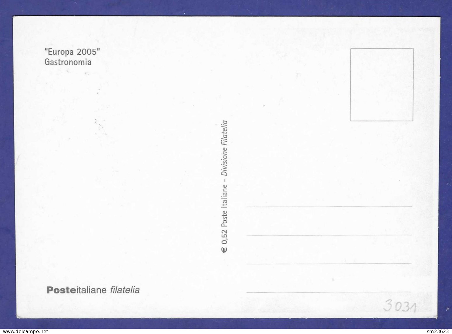Italien / Italia  2005 Mi.Nr. 3032 , EUROPA CEPT Gastronomie - Maximum Card - Roma  9.5.2005 - 2005