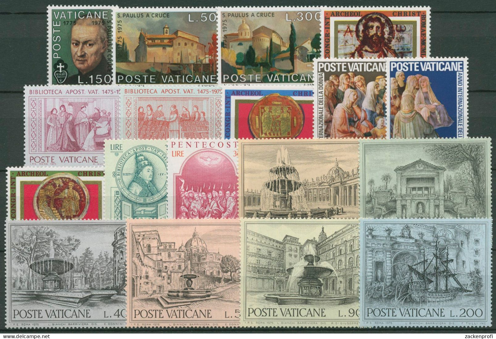 Vatikan 1975 Jahrgang Komplett (657/74) Postfrisch (SG99209) - Full Years