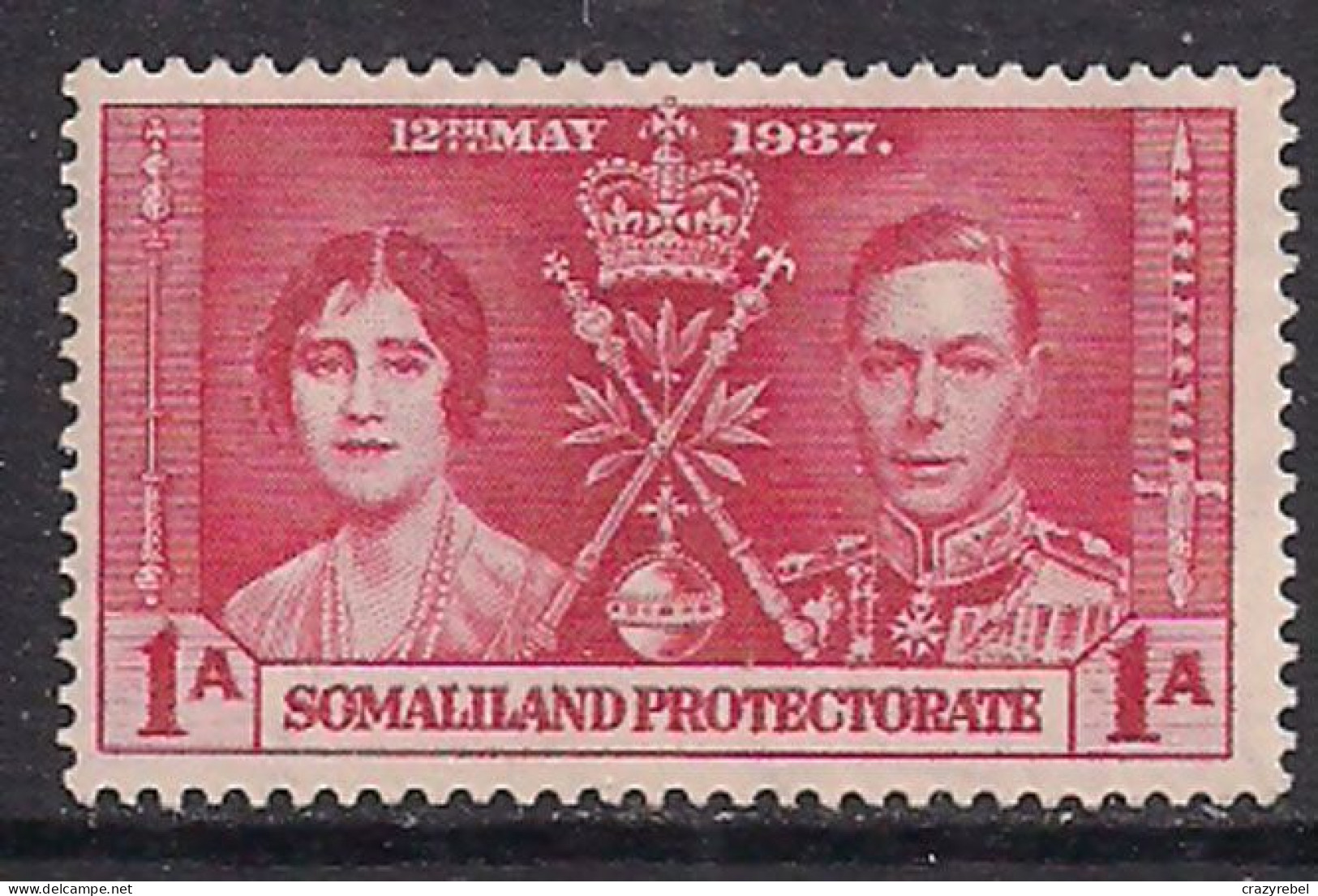 Somaliland 1937 KGV1 1a Coronation SG 90 MLH ( K1255 ) - Somalilandia (Protectorado ...-1959)