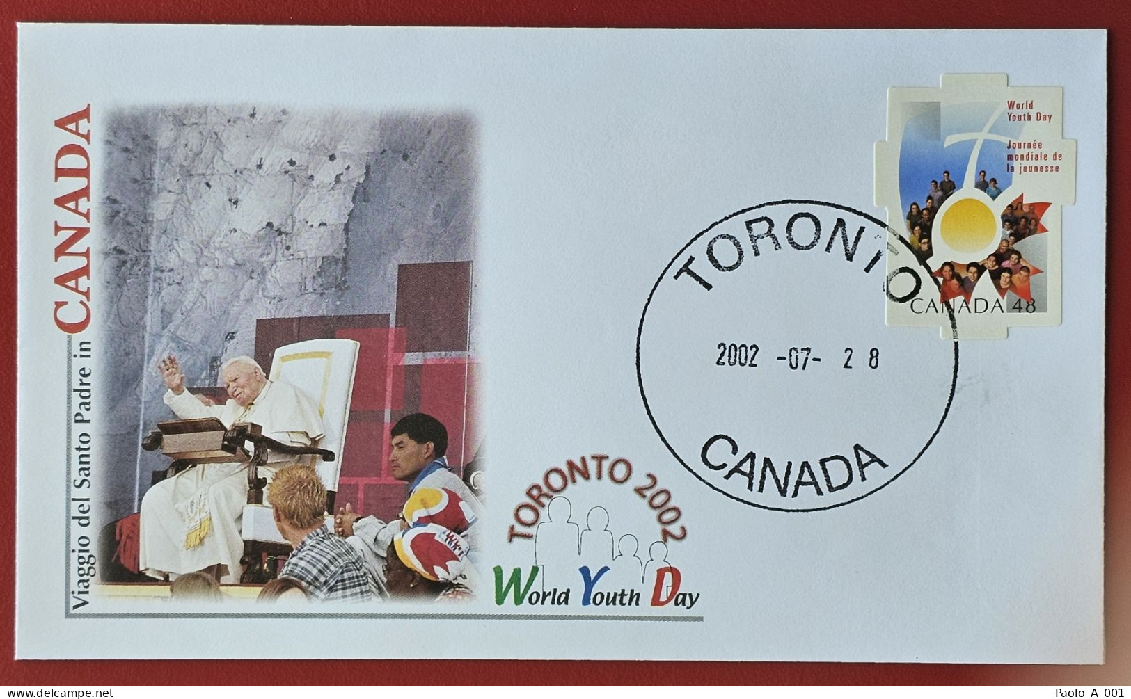 CANADA 2002 TORONTO VISIT POPE JOHN PAUL II WORLD YOUTH DAY VISITE DU PAPE JEAN PAUL II - Lettres & Documents