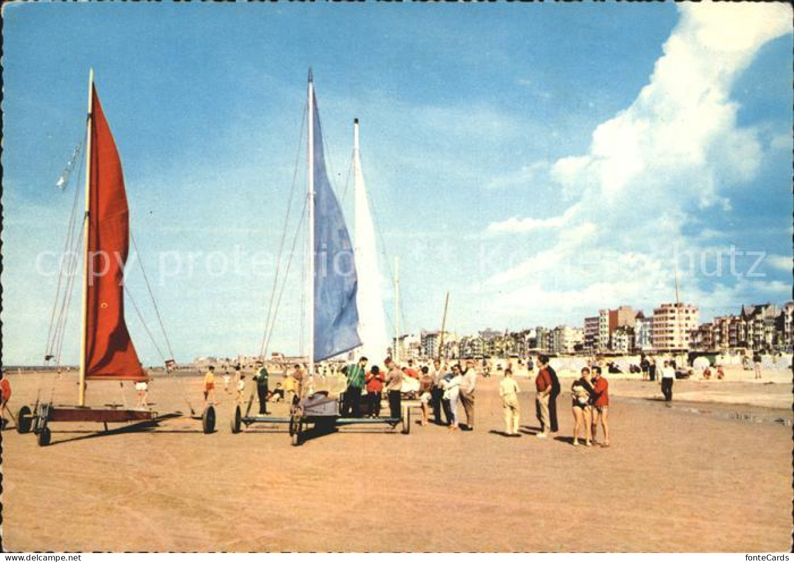 72148210 Segeln Strandsegeln La Panne Segelwagen Strand   - Sailing