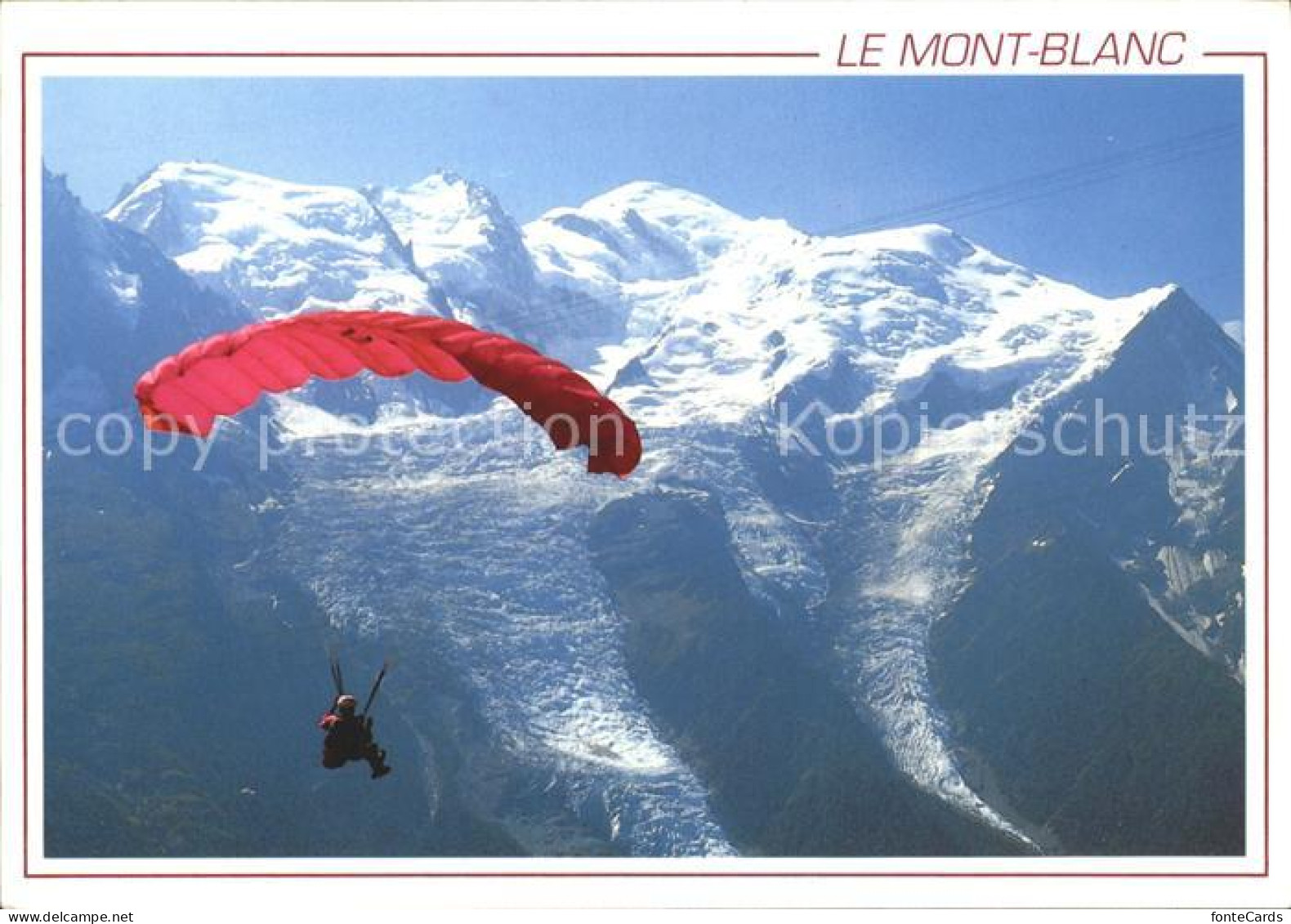 72148200 Fallschirmspringen Mont-Blanc Mont Maudit Aiguille De Gouter   - Parachutespringen