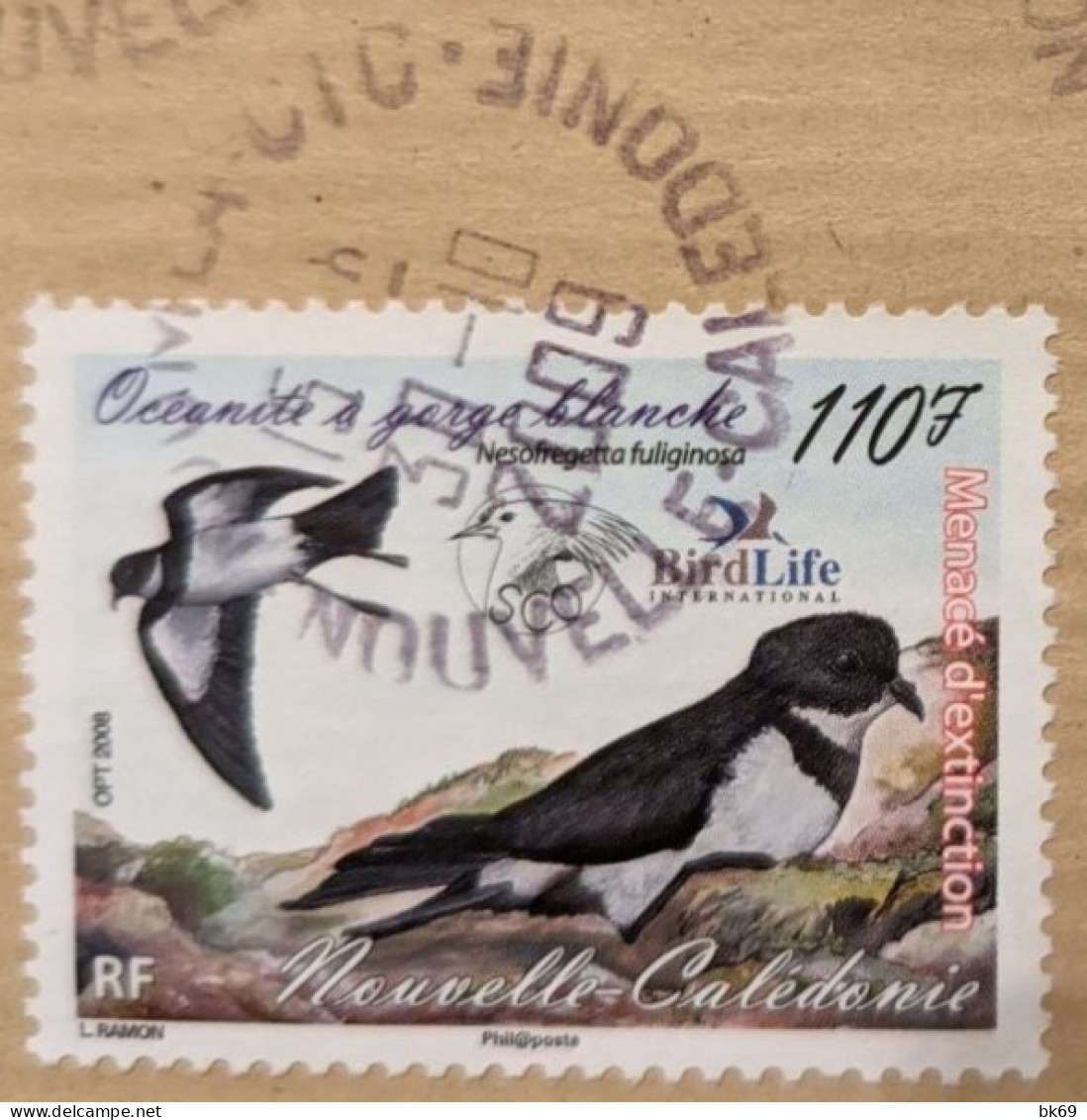 Nouvelle Calédonie Recommandé Nouméa -France Faciale 760F CFA Dont Le Casse Téte Tétons - Used Stamps