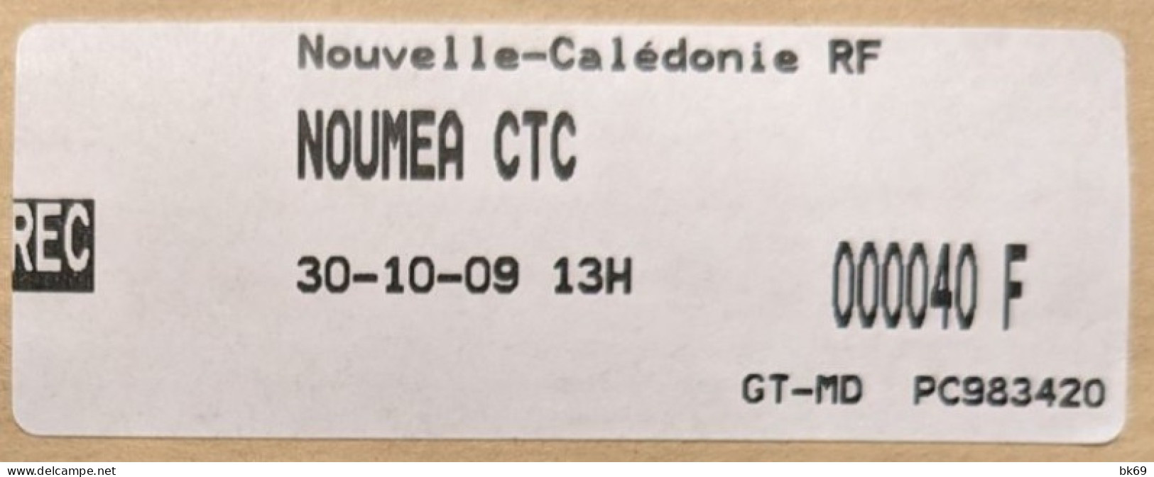 Nouvelle Calédonie Recommandé Nouméa -France Faciale 760F CFA Dont Le Casse Téte Tétons - Used Stamps