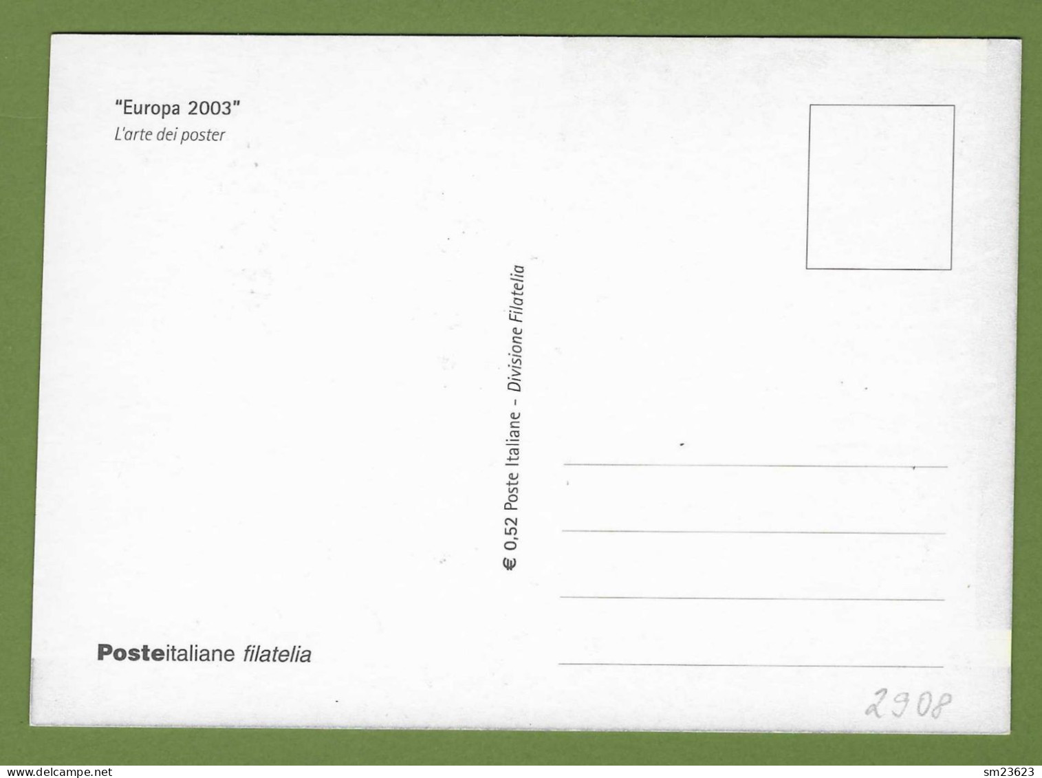 Italien / Italia  2003   Mi.Nr. 2909 , EUROPA CEPT / Plakatkunst - Maximum Card - Roma 5.5.2003 - 2003