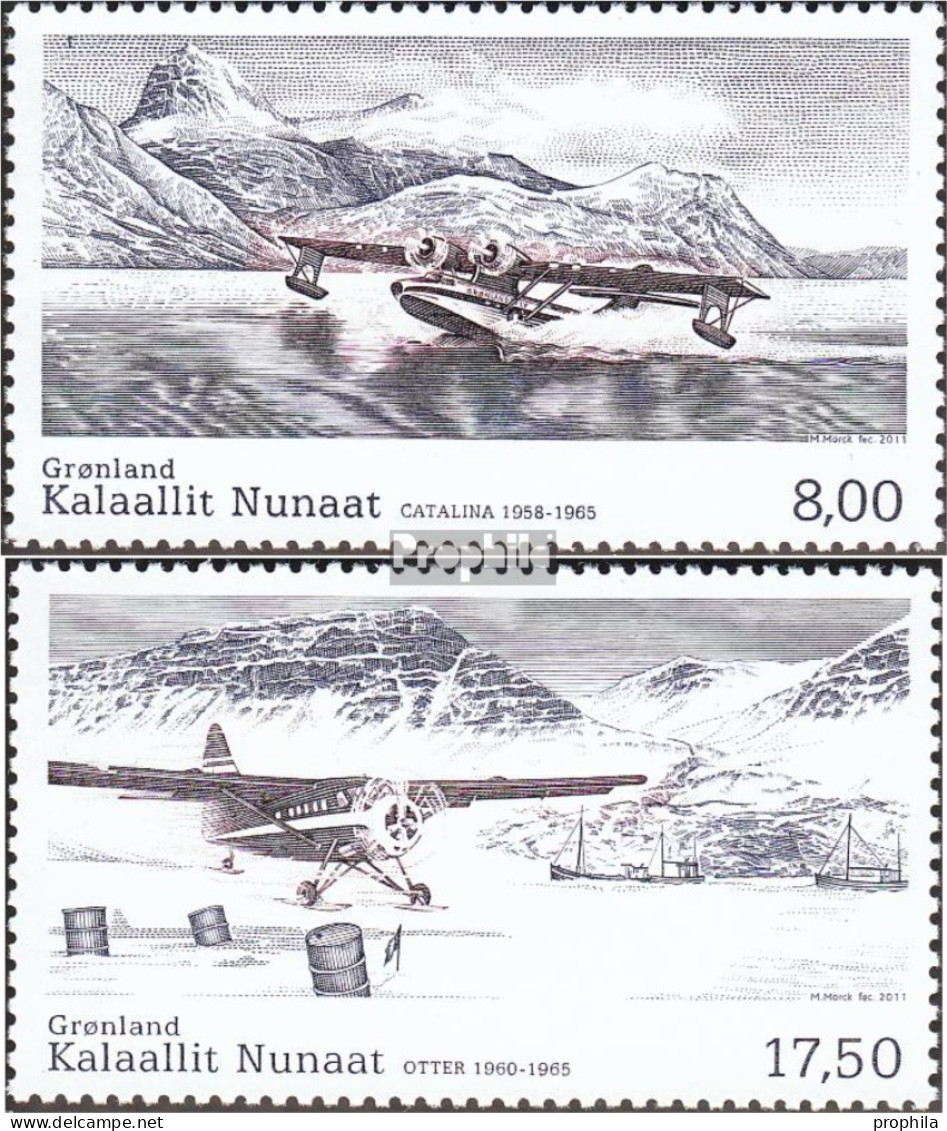 Dänemark - Grönland 587-588 (kompl.Ausg.) Postfrisch 2011 Grönländische Zivilluftfahrt - Nuevos