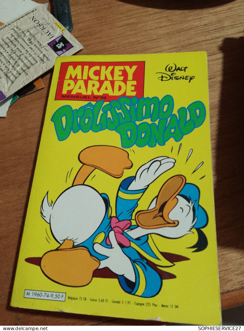 151 // MICKEY PARADE N° 74  / DROLISSIMO DONALD  1986 - Mickey Parade