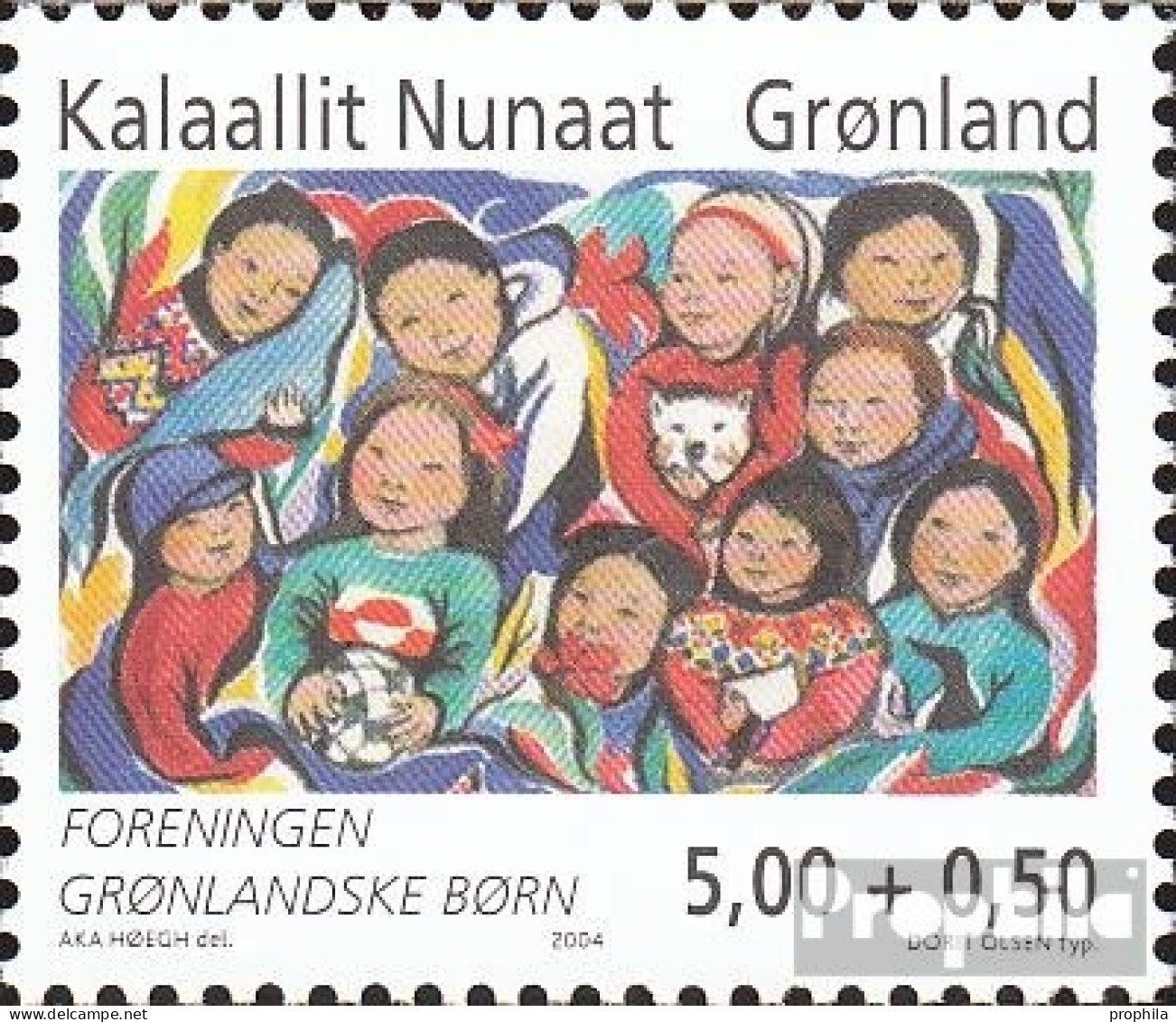 Dänemark - Grönland 421 (kompl.Ausg.) Postfrisch 2004 Grönländische Kinder - Unused Stamps