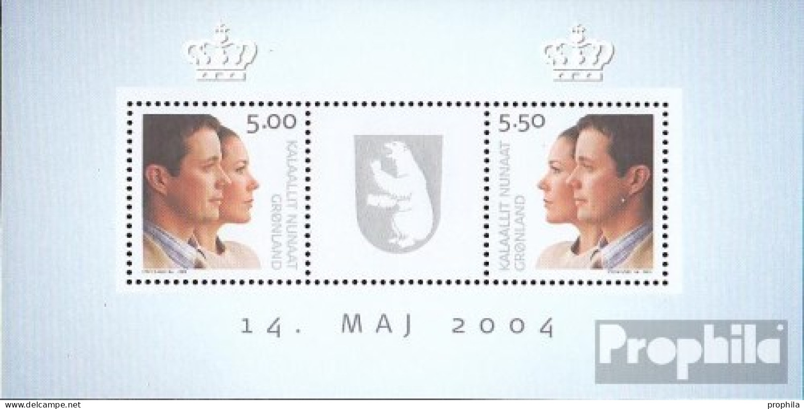 Dänemark - Grönland Block29 (kompl.Ausg.) Postfrisch 2004 Hochzeit Frederik Und Mary - Unused Stamps