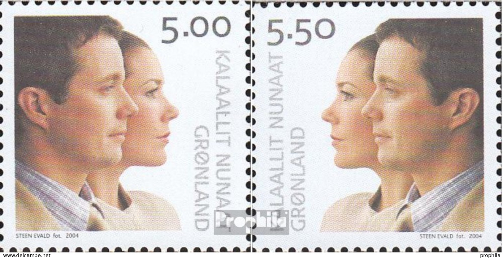 Dänemark - Grönland 416-417 (kompl.Ausg.) Postfrisch 2004 Hochzeit Frederik Und Mary - Neufs