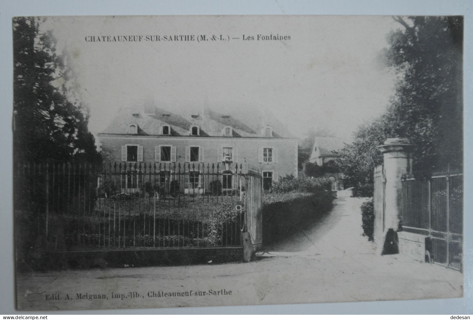 CPA 1909 CHATEAUNEUF Sur SARTHE Les Fontaines - NOV30 - Chateauneuf Sur Sarthe