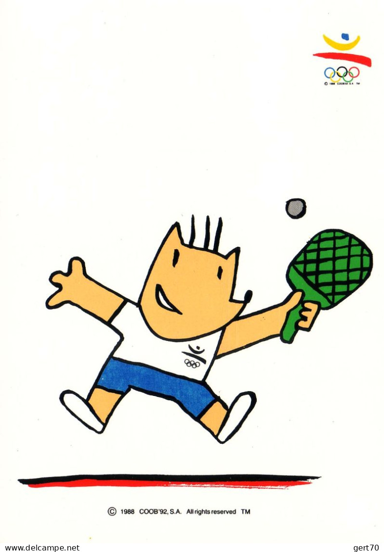 Spain / Espagne 1992, Mint Postcard + Stamp / Carte Postale Vierge + Timbre / Olympic Games, Barcelona - Tennis De Table