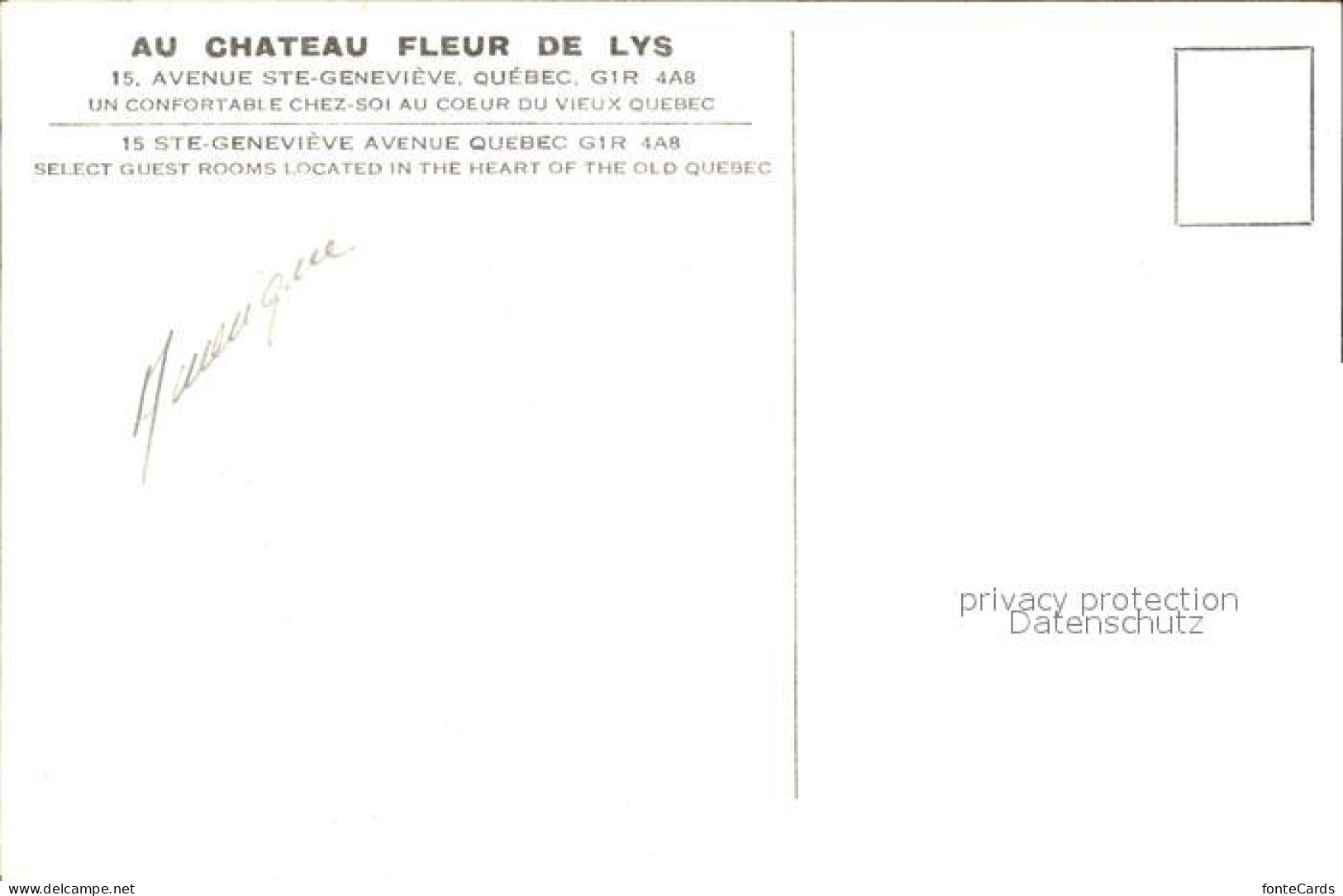 72135858 Quebec Chateau Fleur De Lys Dessin Kuenstlerkarte Quebec - Non Classés