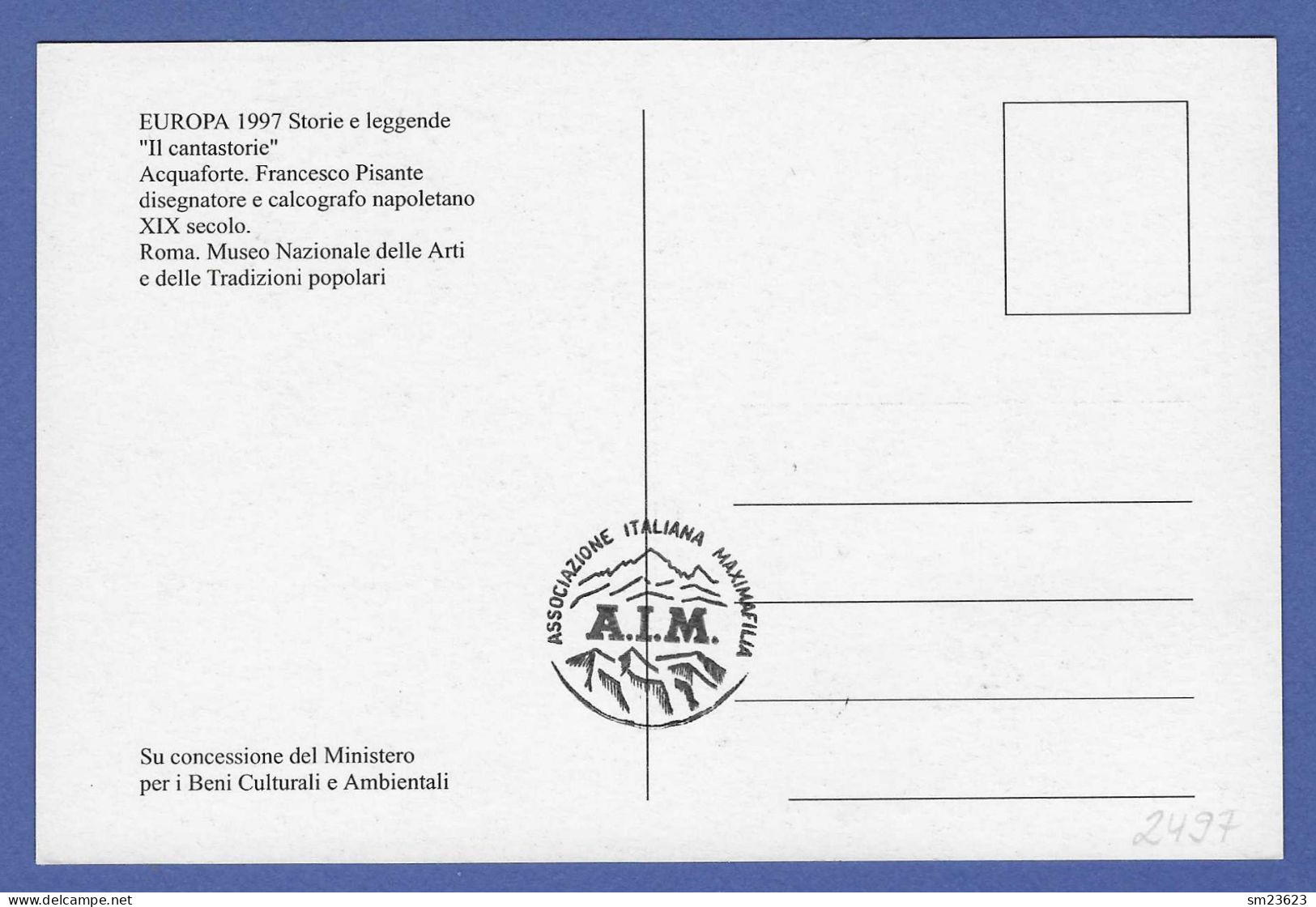 Italien / Italia 1997 Mi.Nr. 2497 , EUROPA CEPT Sagen Und Legenden - Maximum Card - Giorno Di Emissione -5.-5.97 - 1997