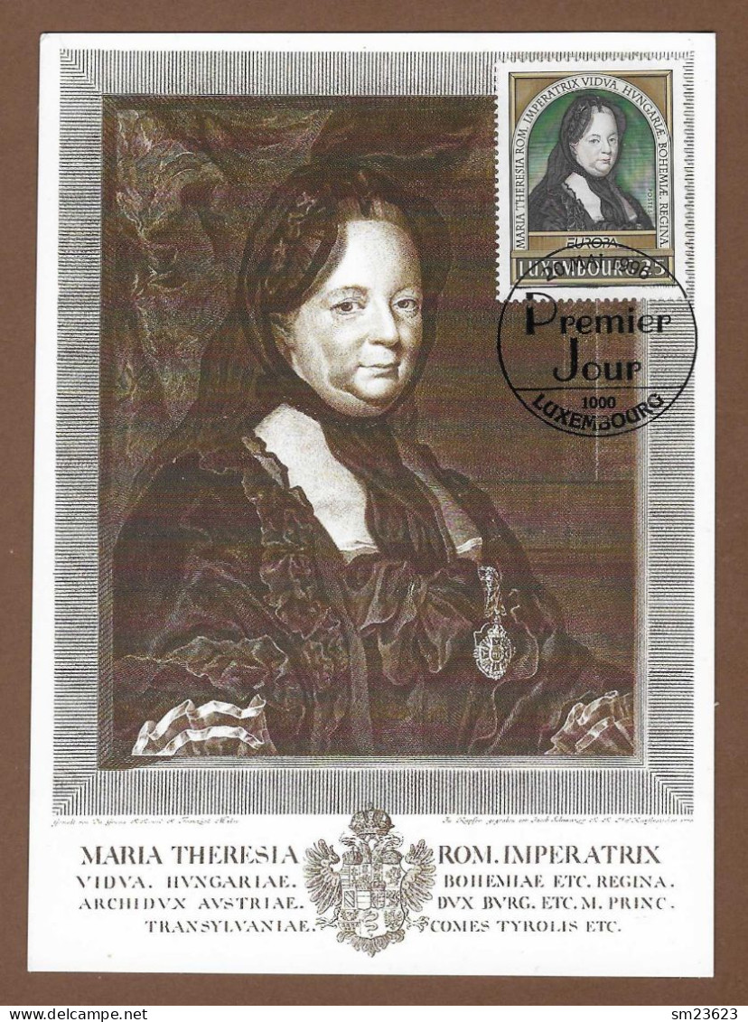 Luxembourg 1996  Mi.Nr. 1391 ,  EUROPA CEPT - Berühmte Frauen - Maximum Card - Premier Jour 20 Mai1996 - 1996