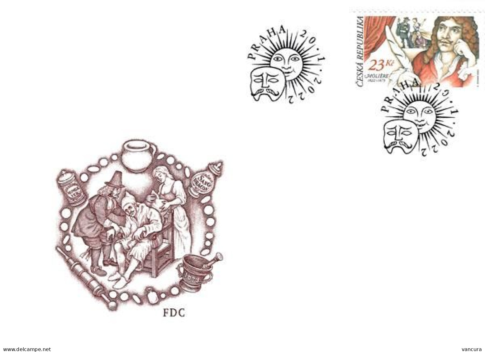 FDC 1149 Czech Republic Moliere 2022 - FDC