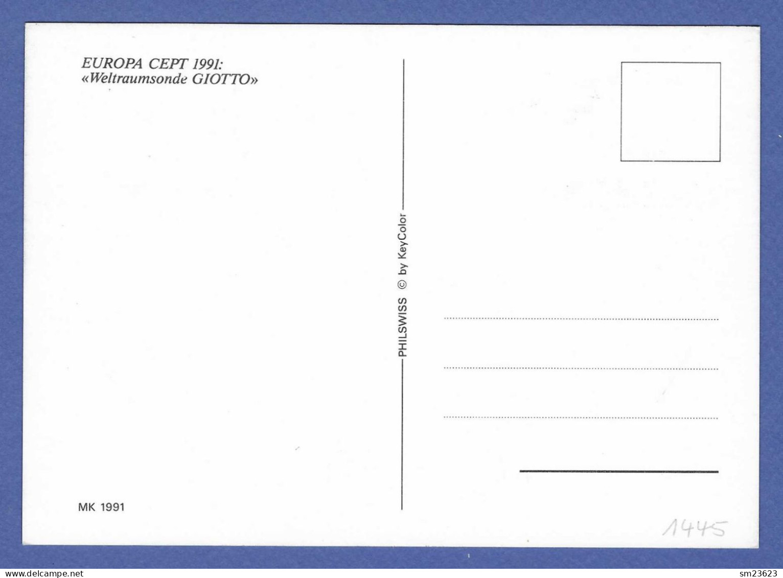 Schweiz / Helvetia 1991  Mi.Nr. 1445 , EUROPA CEPT / Europäische Weltraumfahrt - Maximum Card - Berne 14.5.91 - 1991