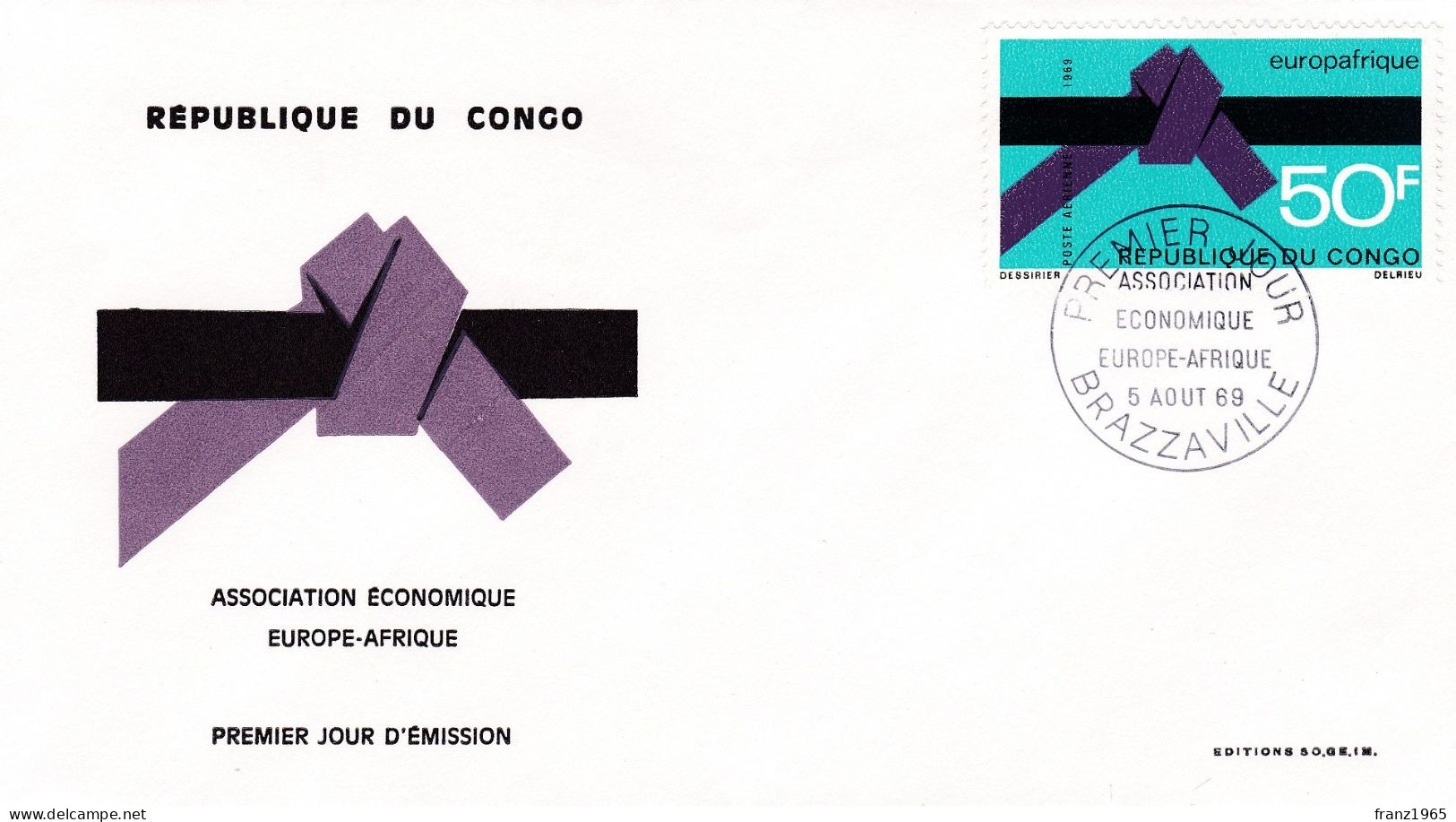Republique Du Congo, Association Economique Europe-Afrique, 1969 - FDC