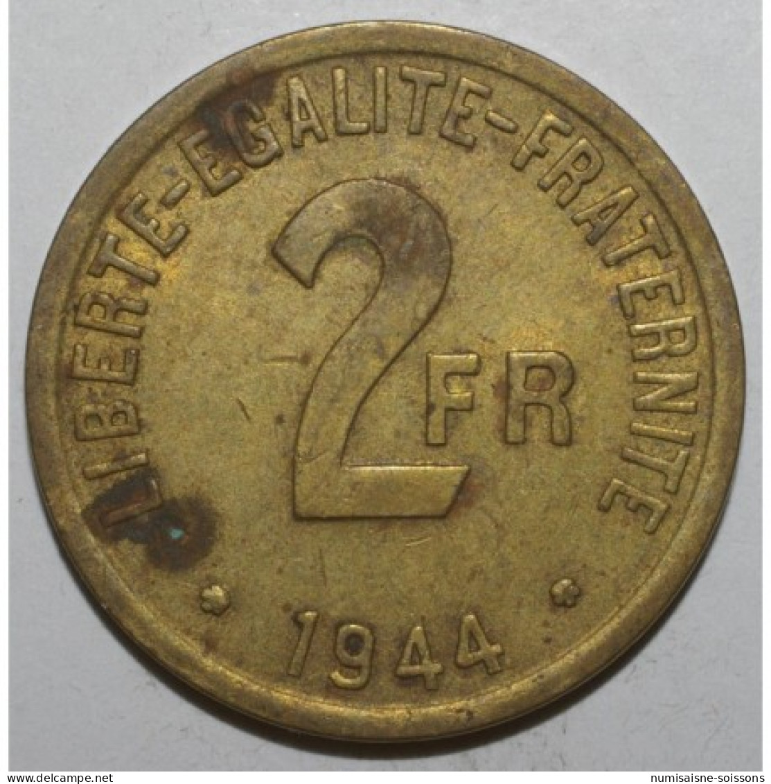 GADOURY 537 - 2 FRANCS 1944 - TYPE FRANCE LIBRE - TACHÉ - KM 905 - TB/TTB - 2 Francs