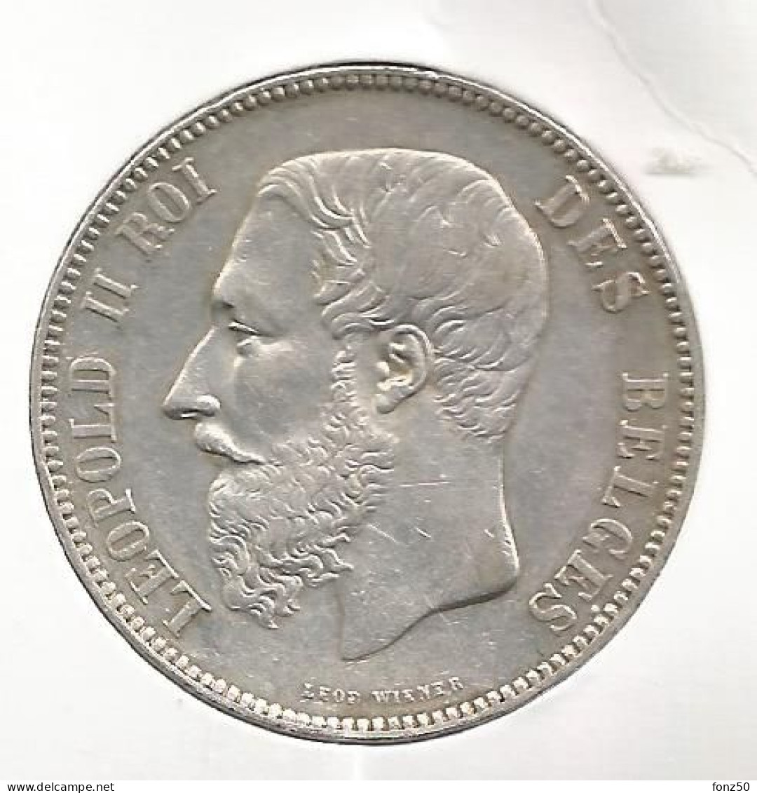 LEOPOLD II * 5 Frank 1868 * Prachtig * Nr 12546 - 5 Francs