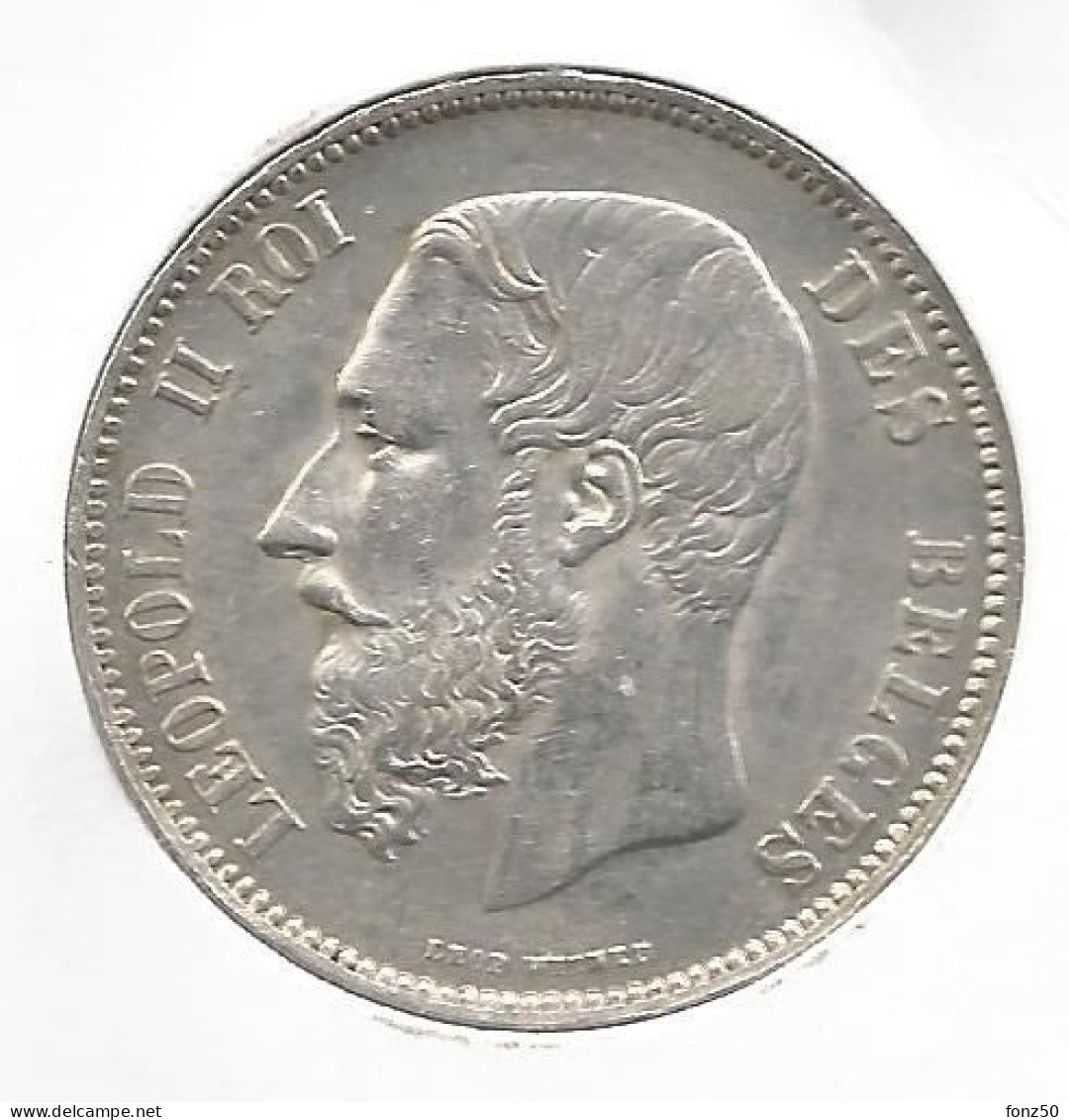 LEOPOLD II * 5 Frank1868 * Prachtig * Nr 12547 - 5 Frank