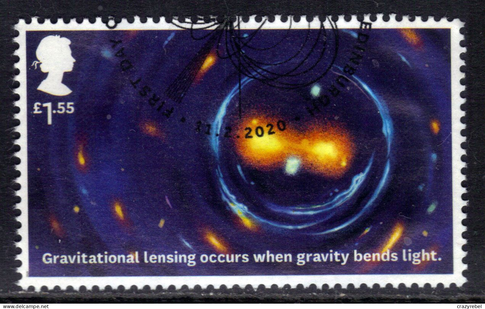 GB 2020 QE2 £1.55 Universe Gravitational Lensing Ex FDC SG 4328 ( G1375 ) - Gebruikt