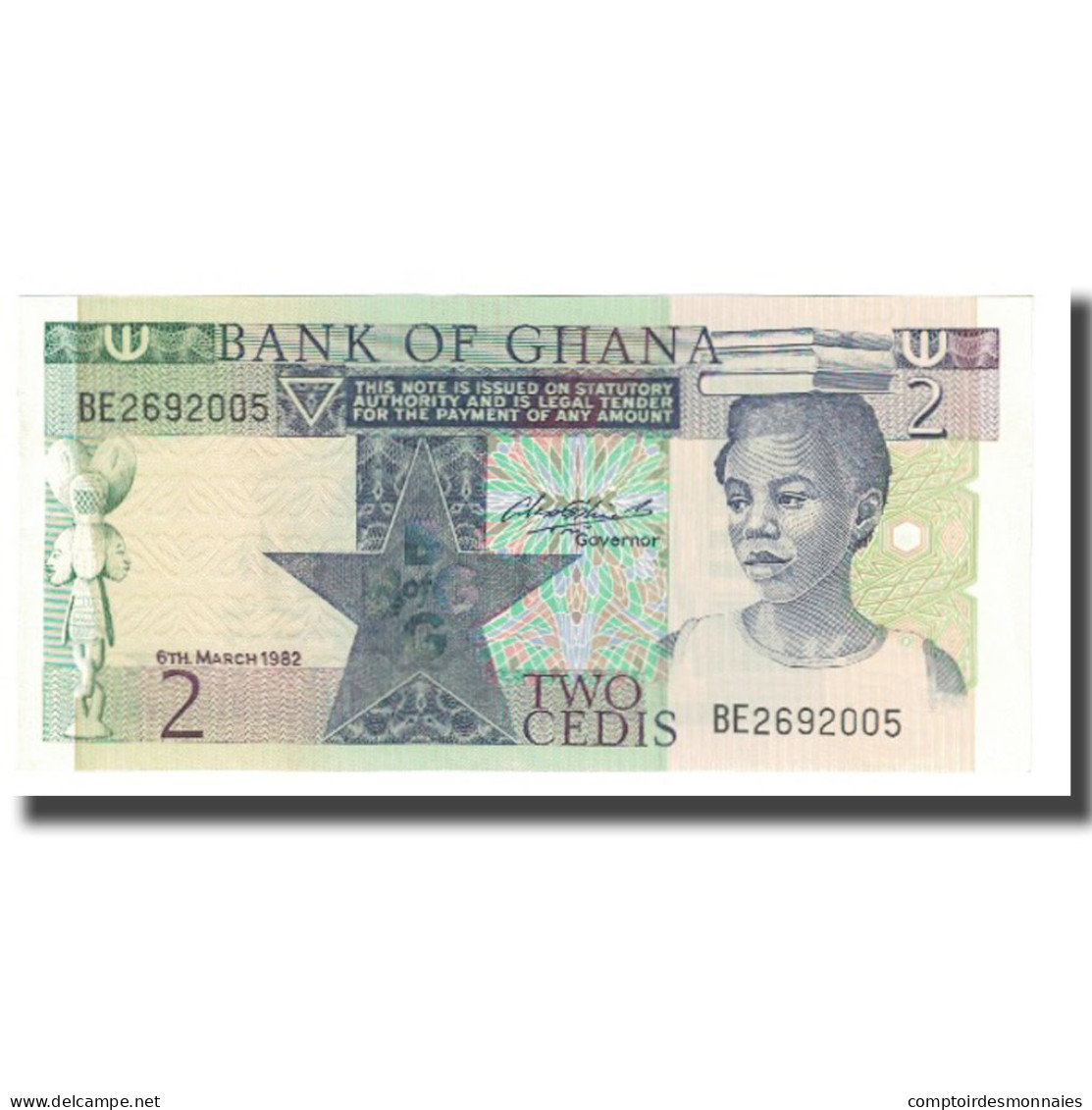 Billet, Ghana, 2 Cedis, 1982, 1982-03-06, KM:18c, NEUF - Ghana